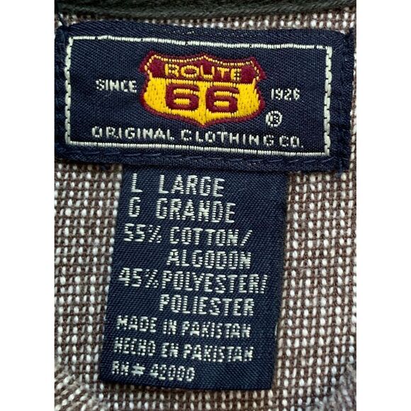 Route 66 Brown Long Sleeve Crew Neck Sweater Grandpa Core Preppy Academia Large - Picture 9 of 10